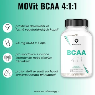 MOVit  BCAA 2:1:1 240 kapslí