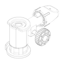 Náhradný diel Thule  1500054645 Caster Assembly UG2 - Ver 2