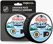 Oficiálny puk zápasu Inglasco Inc.  NHL Outdoors Lake Tahoe Dueling Philadelphia Flyers vs Boston Bruins