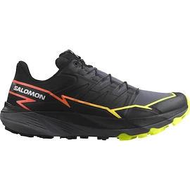 Pánska bežecká obuv Salomon Thundercross Black / Quiet Shade / Neon Flame