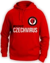 Pánska mikina Czech Virus  Mikina Unisex červená