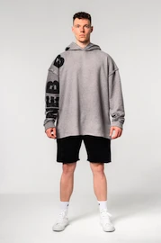 Pánska mikina Nebbia Washed-off Oversized Pullover Hoodie NO BS Light Grey