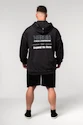 Pánska mikina Nebbia  Washed-off Zip Up Hoodie GYM BRO Black