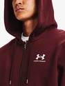 Pánska mikina Under Armour  Essential Fleece FZ Hood-RED