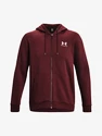 Pánska mikina Under Armour  Essential Fleece FZ Hood-RED