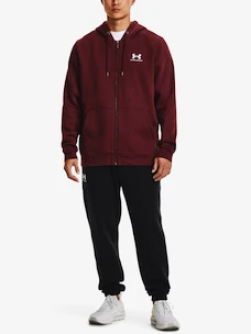 Pánska mikina Under Armour  Essential Fleece FZ Hood-RED