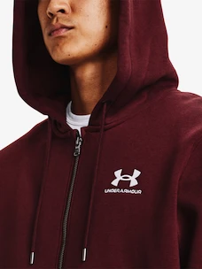 Pánska mikina Under Armour  Essential Fleece FZ Hood-RED