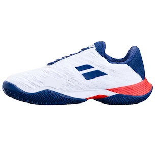 Pánska tenisová obuv Babolat Propulse Fury 3 Clay Men White/Estate Blue