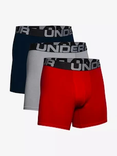 Pánske boxerky Under Armour  Charged Cotton 6in 3 Pack-RED