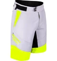 Pánske cyklistické kraťasy Force  Storm grey/yellow