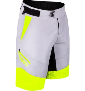 Pánske cyklistické kraťasy Force  Storm grey/yellow S