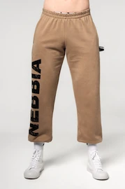 Pánske nohavice Nebbia Gym Sweatpants Baggy Style GYM BRO Light Brown