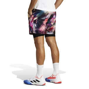 Pánske šortky adidas  Melbourne Ergo Tennis Graphic Shorts Multicolor/Black XXL