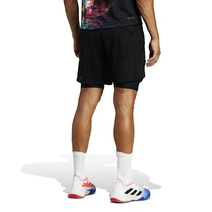 Pánske šortky adidas  Melbourne Tennis Two-in-One 7-inch Shorts Black XXL