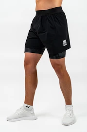 Pánske šortky Nebbia Performance+ Compression 2in1 shorts black