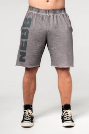 Pánske šortky Nebbia Washed-off Gym Sweatshorts NO BS Light Grey