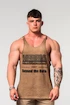 Pánske tielko Nebbia  Washed-off Oversized Stringer MAX OUT Light Brown