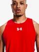 Pánske tielko Under Armour  BASELINE COTTON TANK-RED