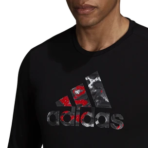 Pánske tričko adidas  Fast Graphic LS Tee Black S