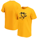 Pánske tričko adidas  Mono Style NHL Pittsburgh Penguins Gold Marl