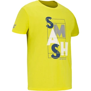 Pánske tričko Babolat  Exercise Message Tee Men Blazing Yellow