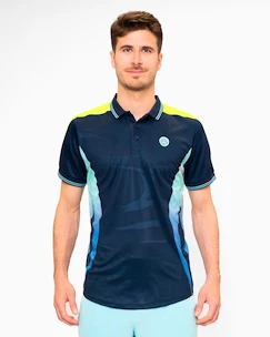 Pánske tričko BIDI BADU  Grafic Illumination Polo Dark Blue M