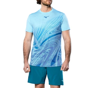 Pánske tričko Mizuno  Charge Shadow Graphic Tee Blue Glow