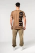 Pánske tričko Nebbia  Washed-off Cotton T-shirt MAX OUT Light Brown