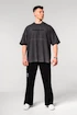 Pánske tričko Nebbia  Washed-off Oversized Heavyweight Cotton T-shirt NO SHORTCUTS Black