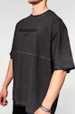 Pánske tričko Nebbia  Washed-off Oversized Heavyweight Cotton T-shirt NO SHORTCUTS Black