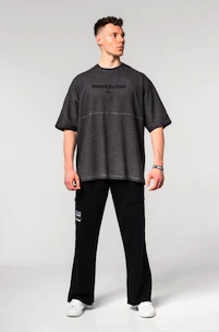 Pánske tričko Nebbia  Washed-off Oversized Heavyweight Cotton T-shirt NO SHORTCUTS Black