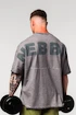 Pánske tričko Nebbia  Washed-off Oversized Heavyweight Cotton T-shirt NO SHORTCUTS Light Grey