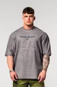 Pánske tričko Nebbia  Washed-off Oversized Heavyweight Cotton T-shirt NO SHORTCUTS Light Grey