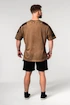 Pánske tričko Nebbia  Washed-off Oversized T-shirt LIFTING CLUB Light Brown