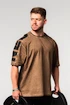 Pánske tričko Nebbia  Washed-off Oversized T-shirt LIFTING CLUB Light Brown