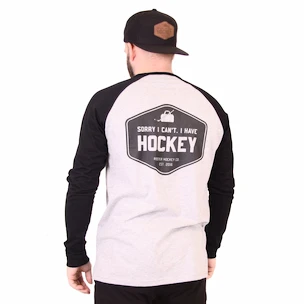 Pánske tričko Roster Hockey  SORRY RAGLAN GreyBlack