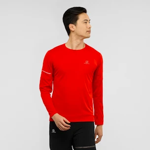 Pánske tričko Salomon  Agile LS Tee red S