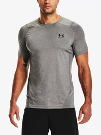 Pánske tričko Under Armour HeatGear Fitted SS Grey