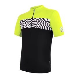 Pánsky cyklistický dres Sensor Cyklo Miles Black/Neon Yellow