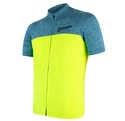 Pánsky cyklistický dres Sensor  Cyklo Motion Blue/Neon Yellow