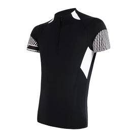 Pánsky cyklistický dres Sensor  Cyklo Race Black/White