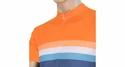 Pánsky cyklistický dres Sensor  Cyklo Summer Stripe Blue/Orange