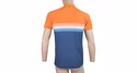 Pánsky cyklistický dres Sensor  Cyklo Summer Stripe Blue/Orange