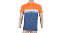 Pánsky cyklistický dres Sensor  Cyklo Summer Stripe Blue/Orange