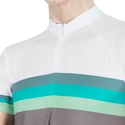 Pánsky cyklistický dres Sensor  Cyklo Summer Stripe Grey/Green