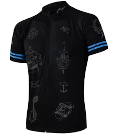 Pánsky cyklistický dres Sensor Cyklo Tattoo Black