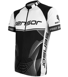 Pánsky cyklistický dres Sensor Cyklo Team Up Black/White