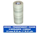 Páska na holene Blue Sports  Clear Poly Shin Pad Tape 24 mm x 25 m 8-Pack