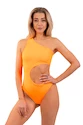 Plavky Nebbia  One Shoulder Asymmetrical Monokini 458 Orange Neon