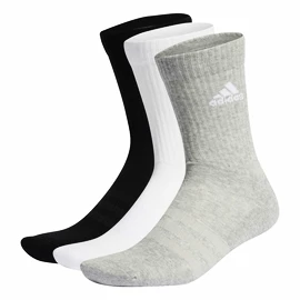 Ponožky adidas Cushioned Crew Socks 3 Pairs Grey/White/Black